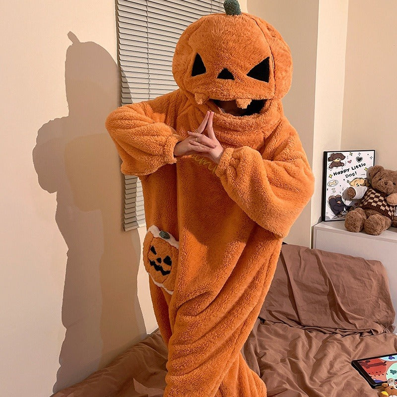 Pijama de calabaza divertida y calientita